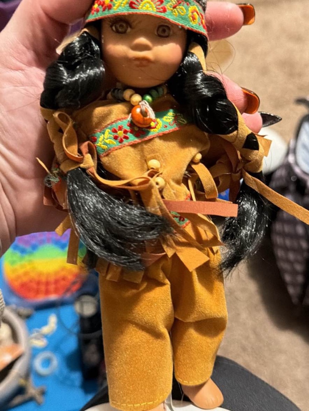 Traditional Tan Native-Inspired Kids Costume Doll Outfit ANTIQUE COLLECTION